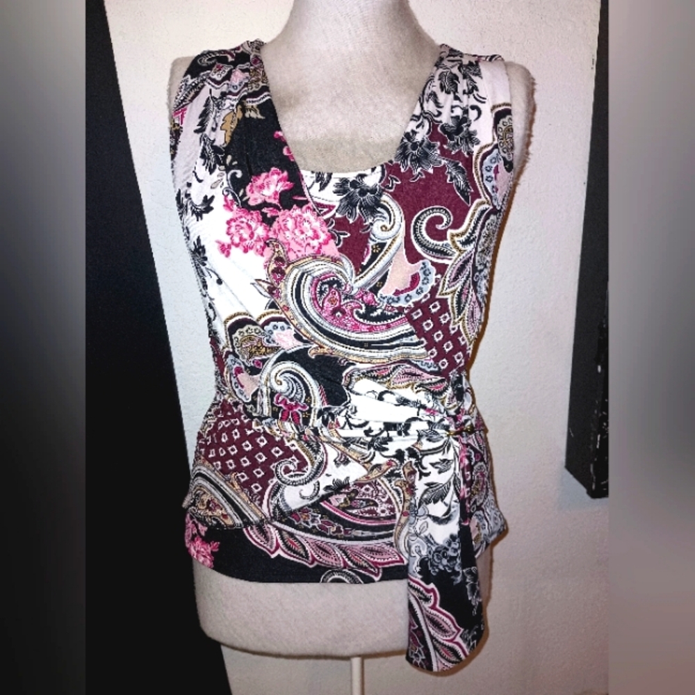 White House Black Market short sleeve beautiful blouse size S